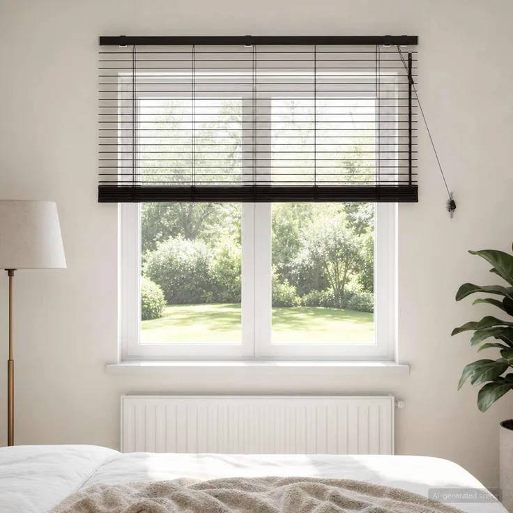 vidaXL Venezianische Jalousie Dunkelbraun 130 x 130 cm 35 mm 42015547