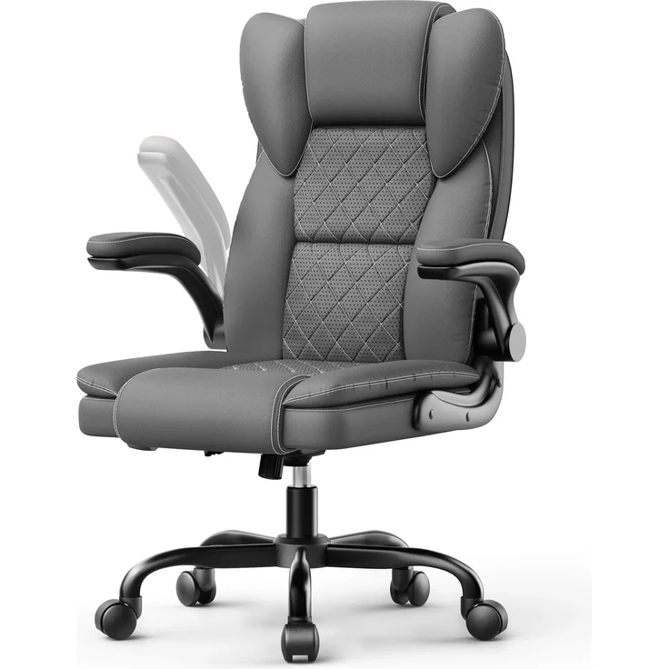 Botifly Ergonomischer Bürostuhl mit Fußstütze, Dunkelgrau, 74 x 34 x 53 cm, 135° Neigbar, SGS-Gaslift – Bild 1