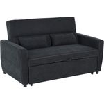 HOMCOM Schlafsofa Bettsofa, Sofa mit Schlaffunktion, Sofagarnitur, Verstellbarer Winkel