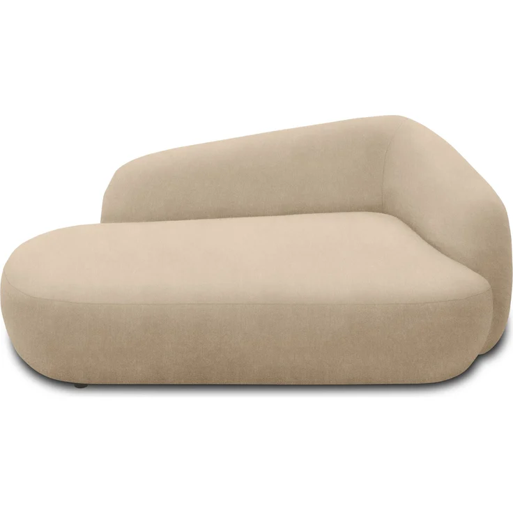 DOMO. collection Recamiere 700013, Liege mit Zierkissen, oval, Füße mit Filzgleitern, Chaiselongue, Sofa, Polstergarnitur, 183 x 105 x 75 (BxTxH), beige – Bild 6