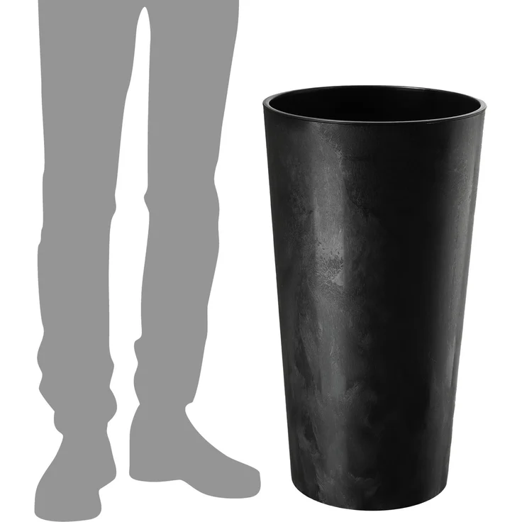 KADAX Blumentopf Blumentopf 57cm Abdeckung mit Einsatz Blumenständer Kunststoff Schwarz – Bild 7