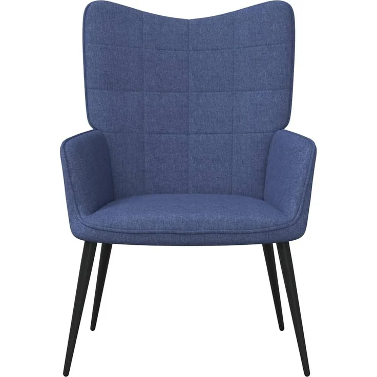 vidaXL Relaxsessel mit Hocker Blau Stoff [327956] – Bild 3