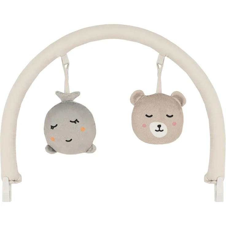 MoMi GLOSSY Babywippe für Babys bis 9 kg, 3-Punkt-Sicherheitsgurt, Metallgestell mit Antirutsch-Füßchen, Gewicht 1,7 kg, Abmessungen 58 x 49 x 53 cm, sensorisches Modul für Kinderförderung – Bild 14