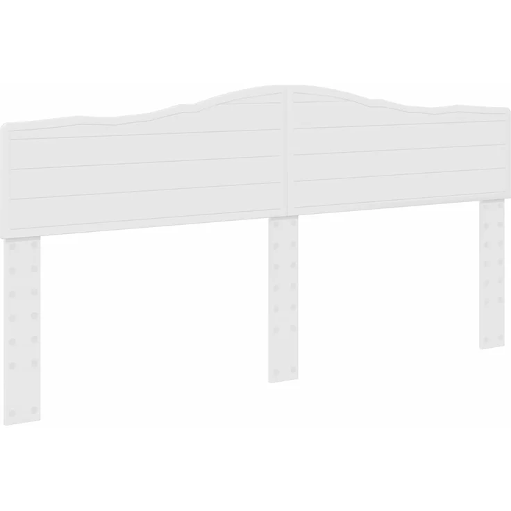 vidaXL Bettrahmen mit Kopfteil Weiß 200 x 200 cm Massives Kiefernholz 3412853 – Bild 5