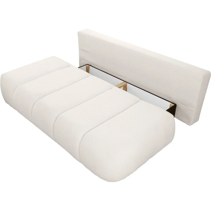 Schlafsofa Designersofa Sofa 3-Sitzer ANZIA in Stoff Ascot Bukla Moosgrün – Bild 2
