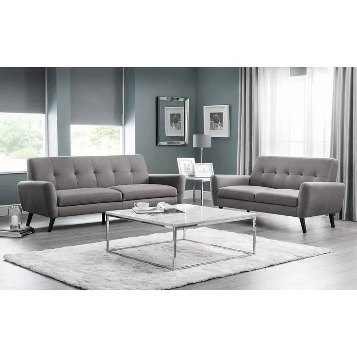 Julian Bowen Scala Couchtisch, weißer Marmoreffekt, Chrom, Höhe: 40, Breite: 90, Tiefe: 90cm – Bild 2