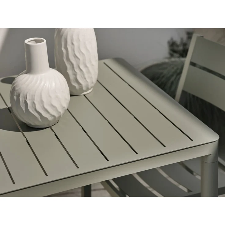 Gartenesstisch Bigby aus Aluminium, modern und rechteckig, hellgrün, für 4–6 Personen – Bild 5