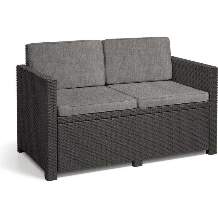 Allibert Loungeset Victoria Monaco mit Tisch Lyon anthrazit - Premium - Rattanoptik, wetterfest – Bild 4