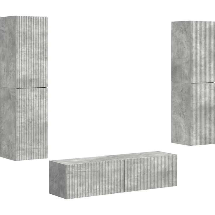 vidaXL TV-Schrankset 6 stk. 31 x 30 x 60 cm Betongrau 3409126 – Bild 2