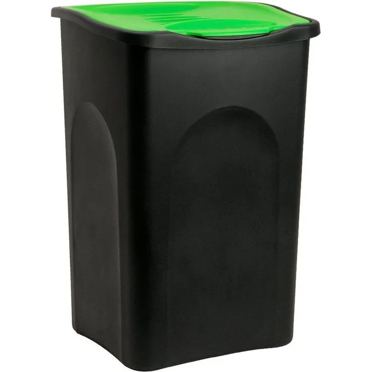 Stefanplast Mülleimer, 50 L Abfallbehälter 56x37x39cm Papierkorb Mülltrennung