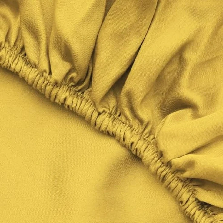 L'essentiel Maison 'Dark Yellow' Ranforce Queen XL Spannbettlaken (DE), Dunkelgelb, 200+40 x 150 cm – Bild 4