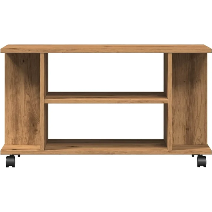 vidaXL TV-Regal mit Rollen Artisan-Eiche 80x40x45 cm Holzwerkstoff 855791 – Bild 3