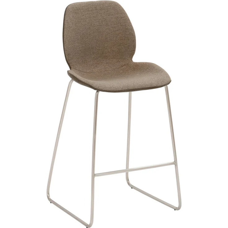 Livetastic Tresenstuhl, Schlamm und Sand, Edelstahl Kufengestell, 49x97x52 cm, Esszimmer Barhocker