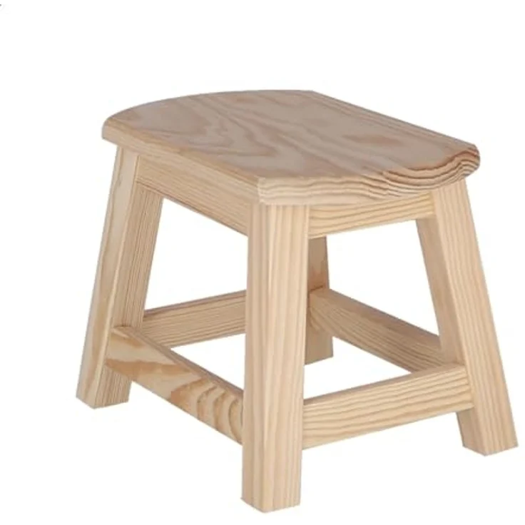 Aranaz Kleiner ovaler Hocker ohne Lack – Bild 1