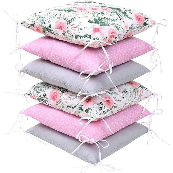 Amilian Bettnestchen 210 cm (6 Polster ca. 35 x 35 cm) Bettumrandung - Umrandungen, (Kissen als Nestchen, Kantenschutz), Umrandungen