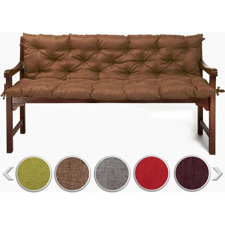 sunnypillow Bankauflage Bankauflage Stuhlkissen viele Farben und Größen zur Auswahl, 120 cm x 40 cm x 40 cm braun – Bild 5