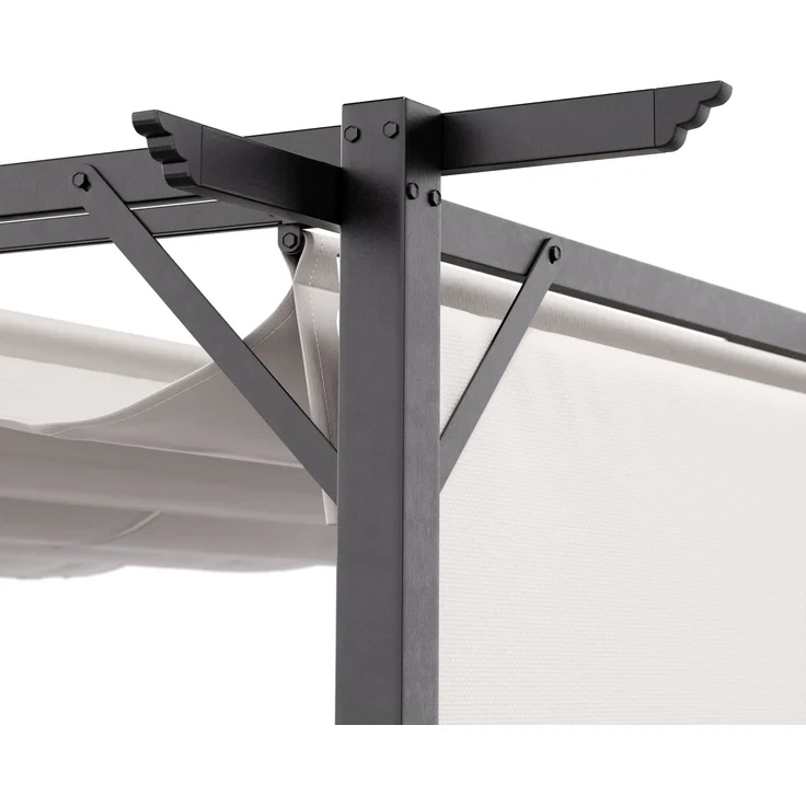Blumfeldt Pavillon 3x3, Wasserdicht Stabil Winterfest, Pulverbeschichteter Stahlrahmen, Wetterfestes Polyesterdach, Seitliche Jalousien, Einfache Montage, Ganzjährig Nutzbar – Bild 5