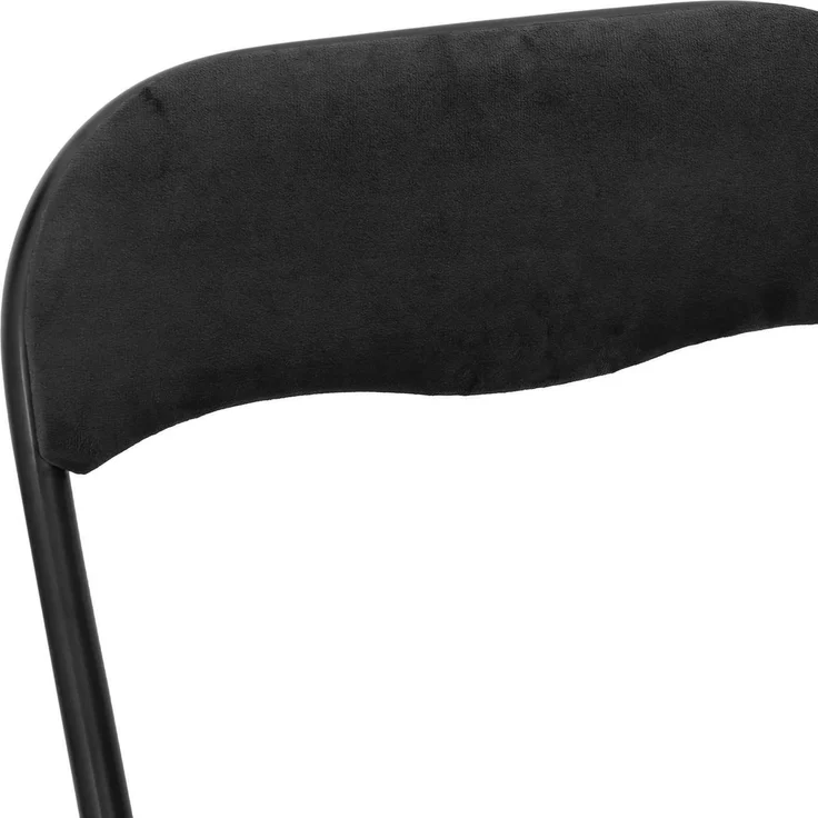 vidaXL Klappstuhl 2 pcs Schwarz 48 x 44 x 78 cm Samt 42029068 – Bild 9