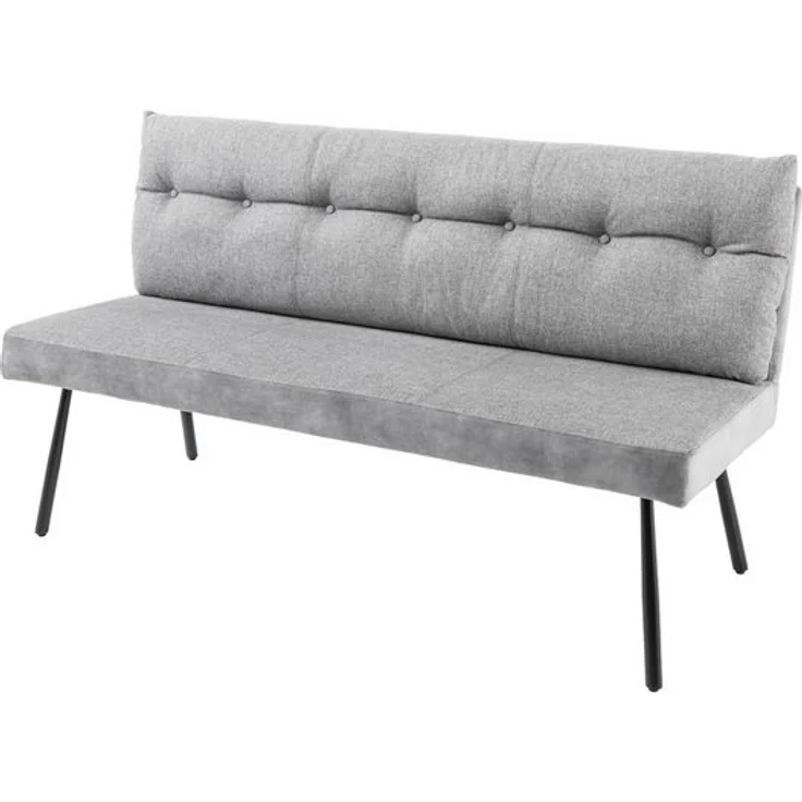 riess-ambiente Sitzbank BIG GEORGE 160cm grau / schwarz (Einzelartikel, 1-St), Samt · Strukturstoff · mit Lehne · Metall· Federkern · Modern Design – Bild 4