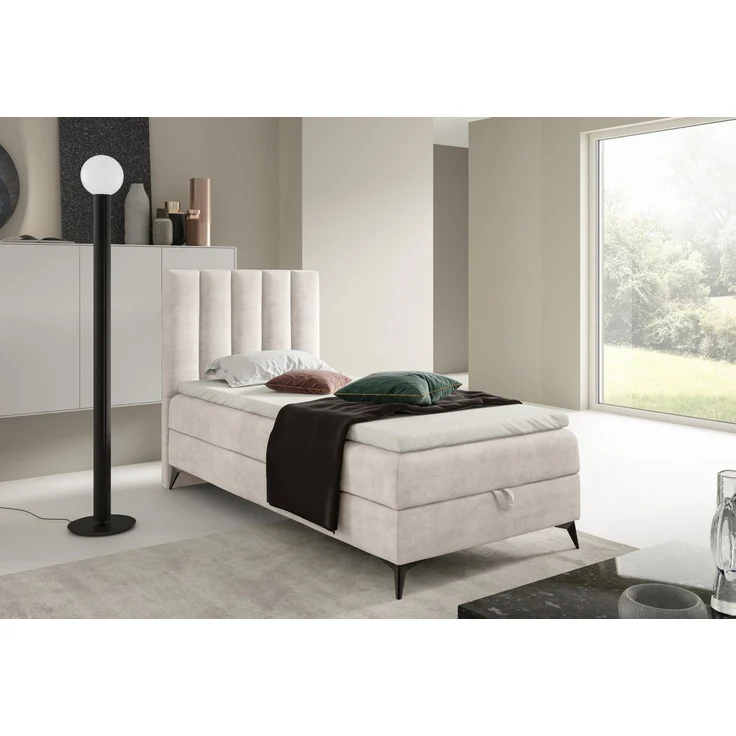 Best for Home Boxspringbett K10 Single SLIM mit Bettkasten & Bonellfederkernmatratze, Topper H3 (Einzelbett, Polsterbett, Kinderbett, Juniorbett, Hotelbett, 70x200 80x200 90x200 100x200 cm), mit oder ohne Topper, Flexible Liefermöglichkeiten, Handwerks... – Bild 4