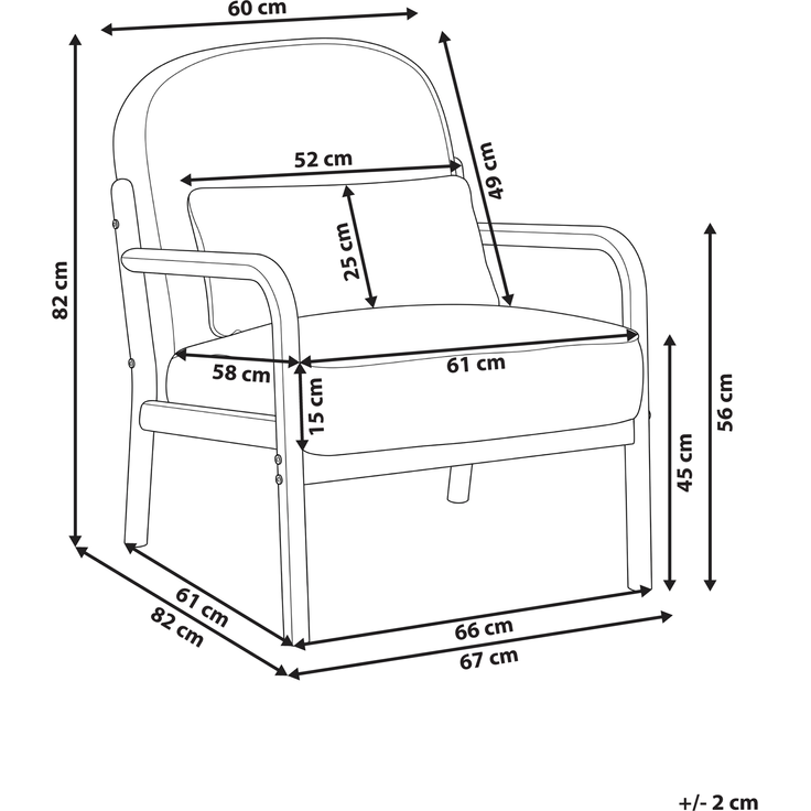 Sessel SELDE Echtleder Goldbraun – Bild 2