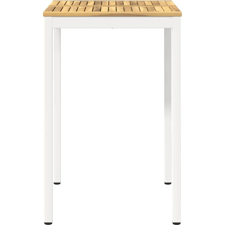 vidaXL Gartenbar-Tisch NAARDEN Weiß gewaschen 70 x 68,5 x 105 cm 901775 – Bild 3