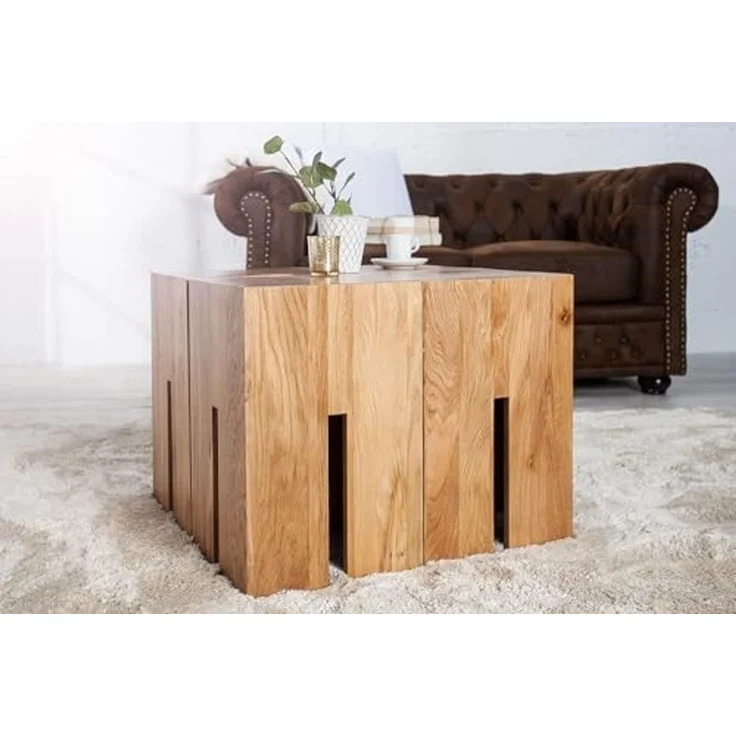 riess-ambiente Beistelltisch CASTLE 30cm natur (Einzelartikel, 1-St), Wohnzimmer · Massivholz · Wildeiche · geölt · Nachttisch · Hocker – Bild 3