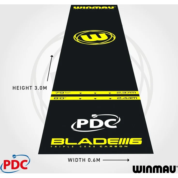 Winmau Dartmatte Dartmatte Pro Zone Essential 8214, Mat Dartteppiche Matte für Dartscheiben Boards – Bild 4
