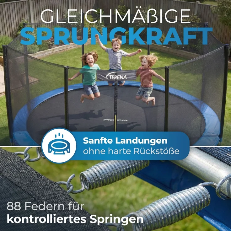 Terena Trampolin ø 430 cm mit Sicherheitsnetz | bis 150kg – Bild 8