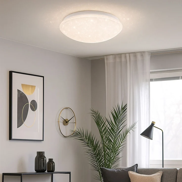 LED Deckenleuchte, Sterneneffekt, CCT, dimmbar, IP44, D 38,5 cm – Bild 4