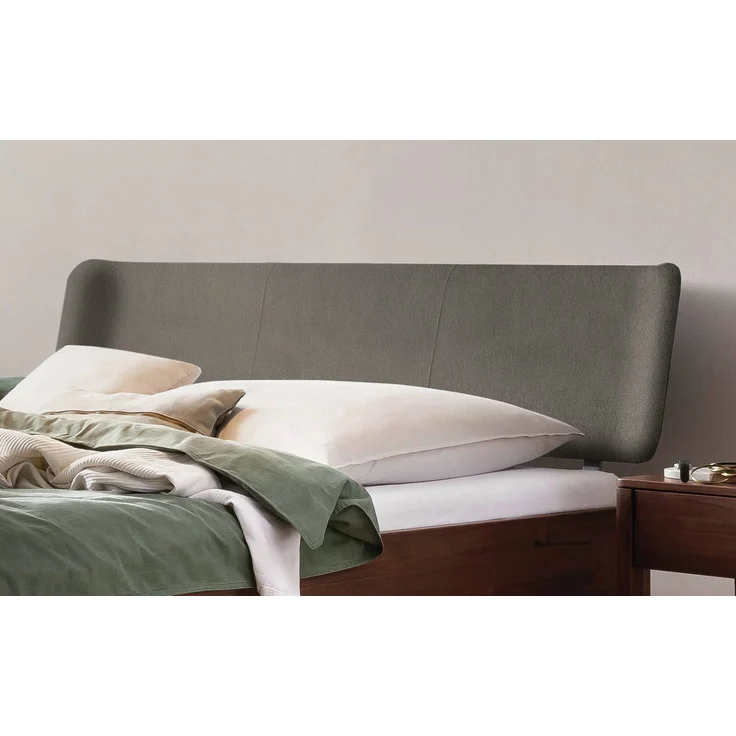 Hasena Massivholzbett Varese Nussbaum mit Kopfteil Pace grey 140x200 cm, Komforthöhe 25 cm – Bild 3