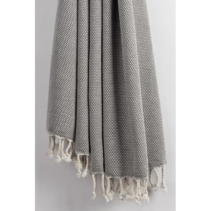 Mijolnir 'Likya - Grey' Fouta (Strandtuch), Grau, 95 x 190 cm – Bild 4