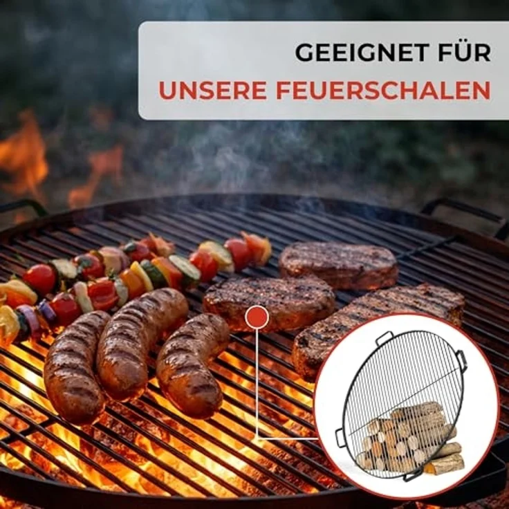 CookKing Stahl Grillrost | inkl. 4 Griffen | – Bild 5