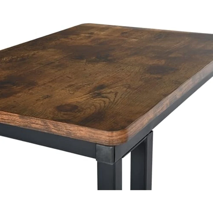 FurnitureR Moderner Rolltisch für Flur, 50x35x61,5cm, Vintage-Holzoptik & Metallrahmen, Mobiler Beistelltisch mit Rollen für Eingangsbereich – Bild 6