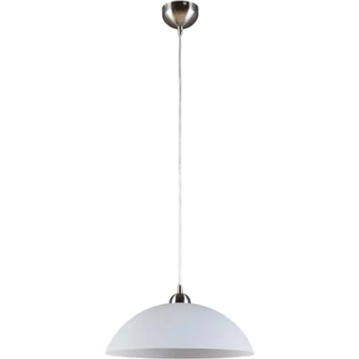 Lindby Hängeleuchte Valeria, Glas, Ø 40 cm, E27, gemütliche Lichtwirkung in Weiß