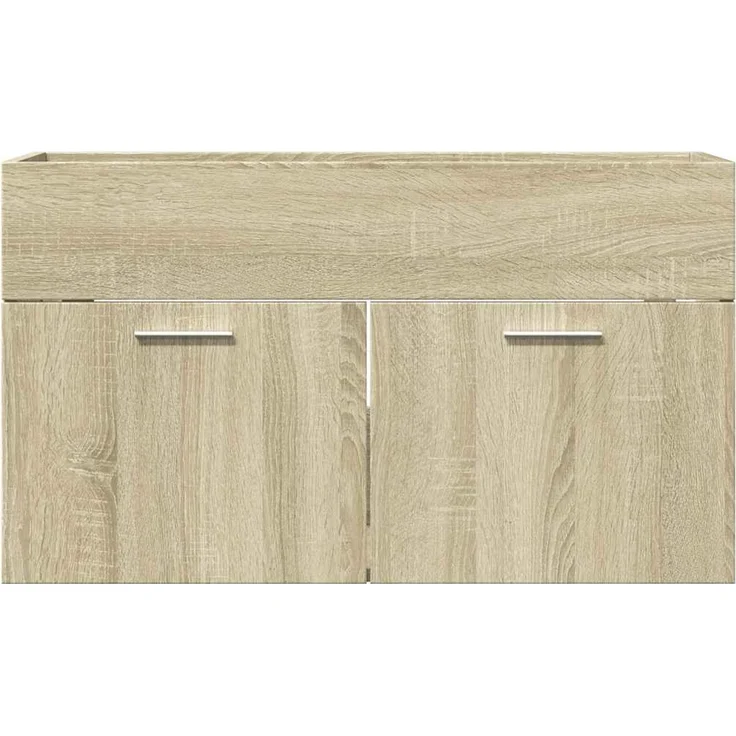 Waschbeckenunterschrank, Badschrank Sonoma-Eiche 80x38,5x46cm Holzwerkstoff de7866 – Bild 4