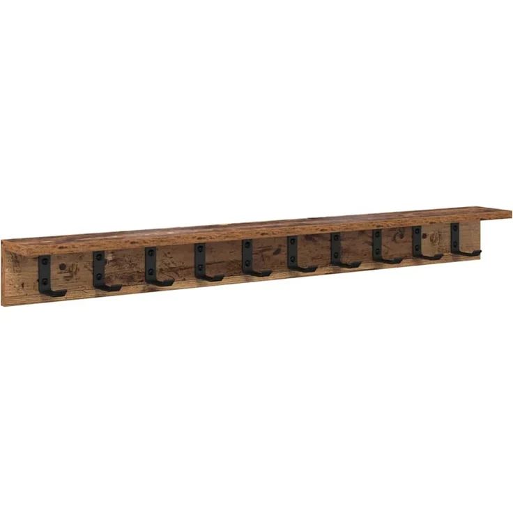 vidaXL Wandmontierter nachttisch Altholz 100 x 10,5 x 10,5 cm 874377 – Bild 2