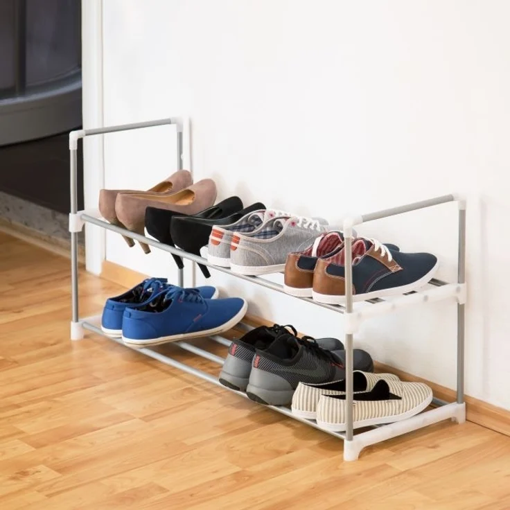 Schuhregal Metall silber – Bild 2