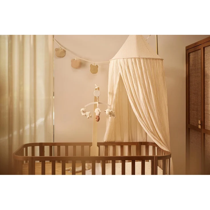 Jollein Stripe Moskitonetz - 245 cm - Oatmeal/Haze – Bild 3