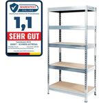 Schwerlastregal | Verzinkt | Traglast bis 1250 kg | Individuell einsetzbar | 180 x 90 x 60 cm