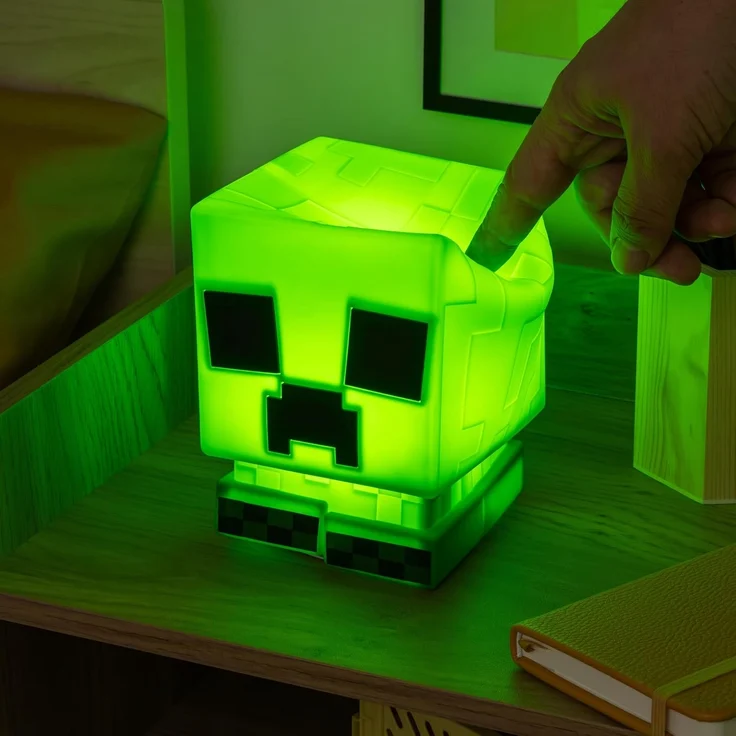 Paladone SquishyGlo Silikon-Lampe Creeper aus Minecraft, offiziell lizenziert, schnurlose, wiederaufladbare Gaming-Lampe für Kinder und Jugendliche, Schlafzimmerdekoration, Sammlerstück – Bild 3
