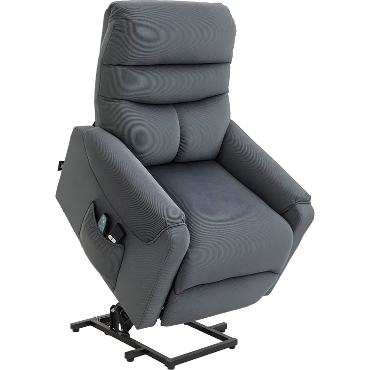 MELAYR, Fernsehsessel mit Aufstehhilfe Elektrisch, 83 x 93 x 110 cm, Dunkelgrau