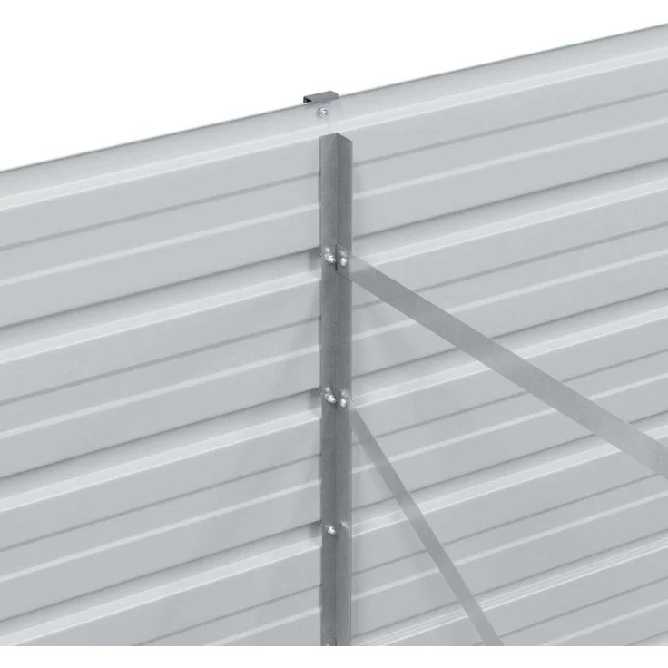 vidaXL Hochbeet Hellbraun 240 x 80 x 77 cm Verzinkter Stahl 42017336 – Bild 9