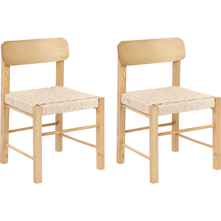 Esszimmerstuhl 2er Set ALLOS Holz Hellbraun