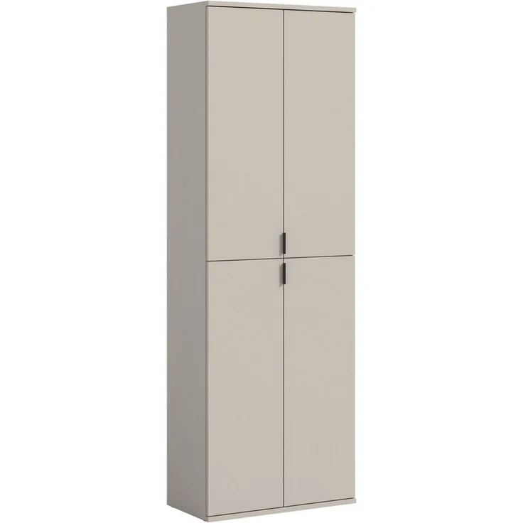 Home affaire Garderobenschrank TRONDHEIM, Höhe 193 cm, 4 Türen, 9 Fächer, 7 Einlegeböden (inkl. ausziehbarer Kleiderstange, in verschiedenen Farben erhältlich) Schrank, Hochschramk, Mehrzweckschrank, Universalschrank, Flur, Diele – Bild 1