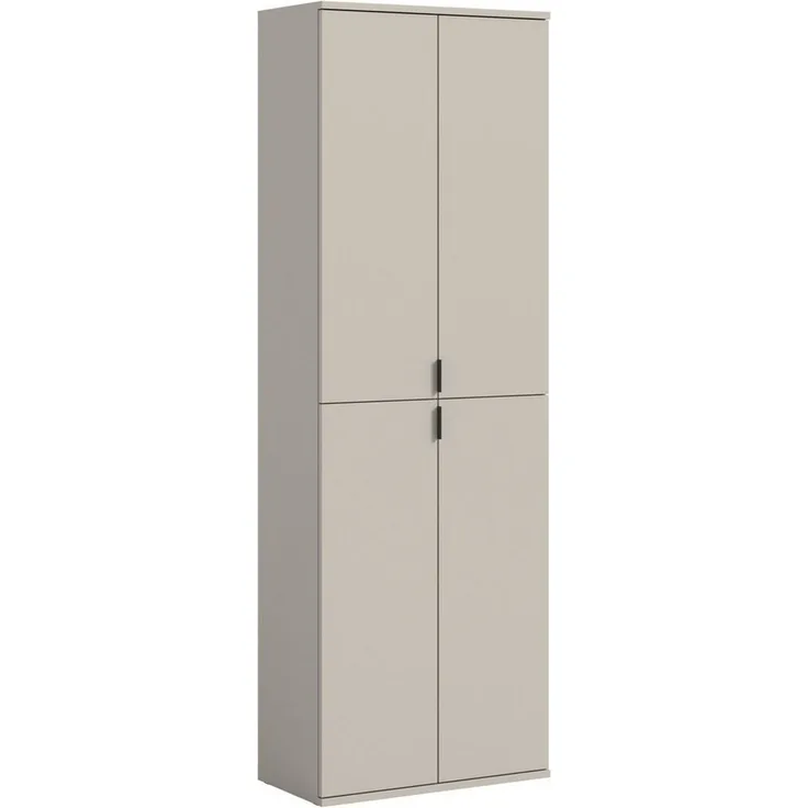 Home affaire Garderobenschrank TRONDHEIM, Höhe 193 cm, 4 Türen, 9 Fächer, 7 Einlegeböden (inkl. ausziehbarer Kleiderstange, in verschiedenen Farben erhältlich) Schrank, Hochschramk, Mehrzweckschrank, Universalschrank, Flur, Diele