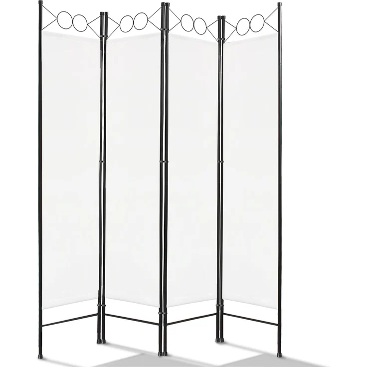 Todeco - Paravent, Raumteiler - Panel : 100% Polyester - Anzahl der Platten: 4-180 x 160 cm, Weiß – Bild 1