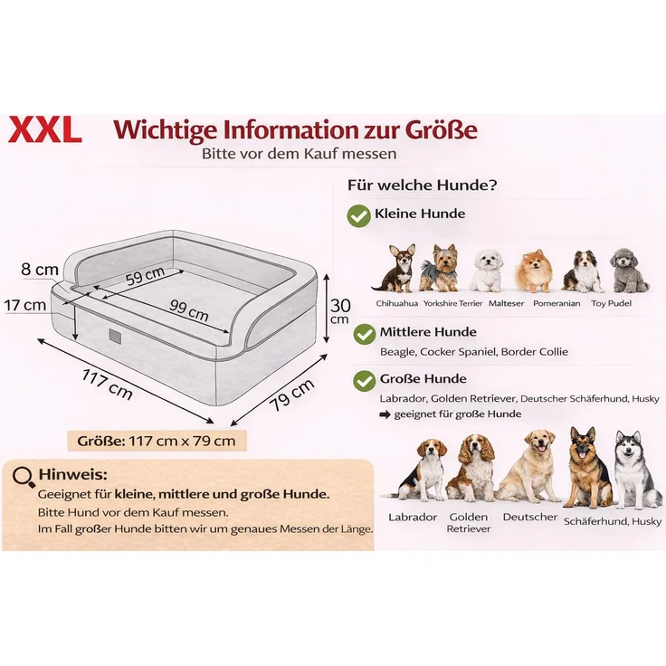 Hobbydog Tierbett Hundebett Schlafplatz Hundekissen Hundesofa Tierbett Hundematratze – Bild 2