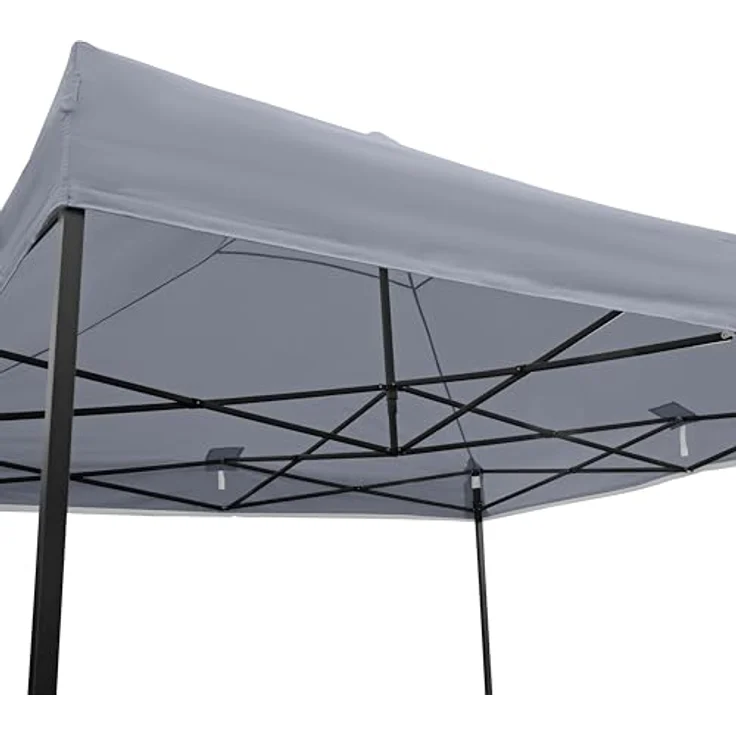 All Seasons Gazebos 3x3 m vollständig wasserdichtes Faltpavillon mit 4 Seitenteilen - Metallisch Grau – Bild 9