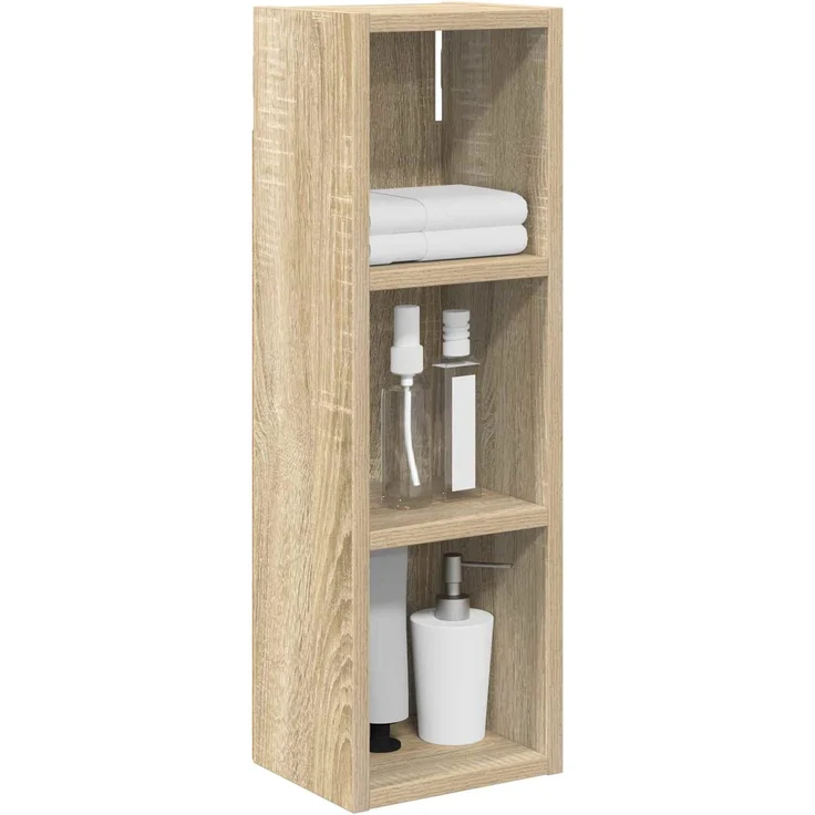 vidaXL Badezimmer-Wandschrank mit Regal Sonoma-Eiche 20 x 16 x 62,5 cm 889305 – Bild 3
